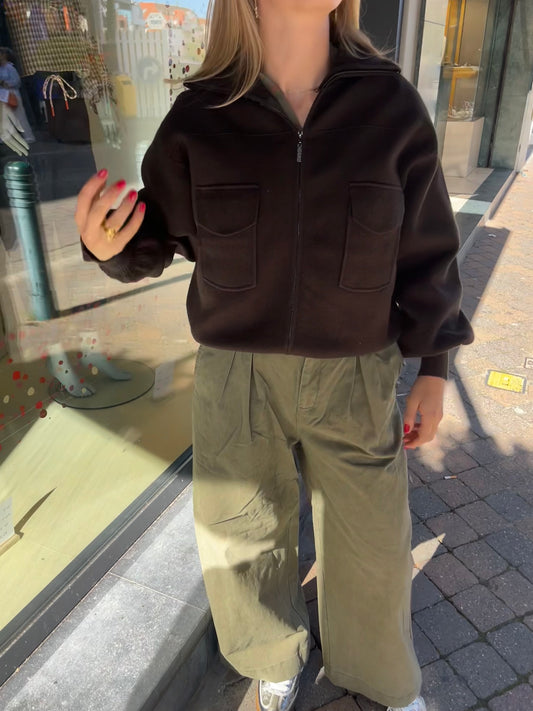 MOSCOU PULL MET RITS CHOCOLADE