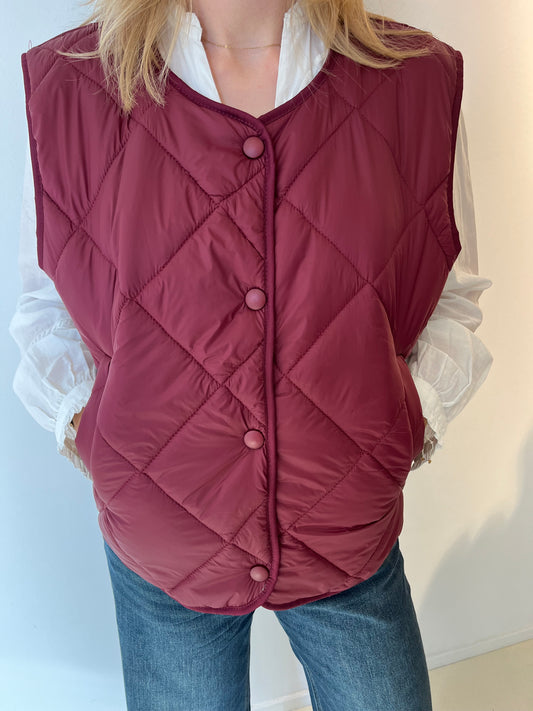 LUNA BODYWARMER BORDEAUX