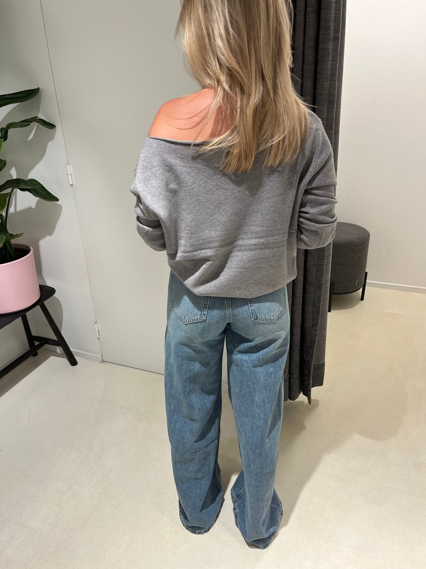 BELLE OFF SHOULDER GRIJS