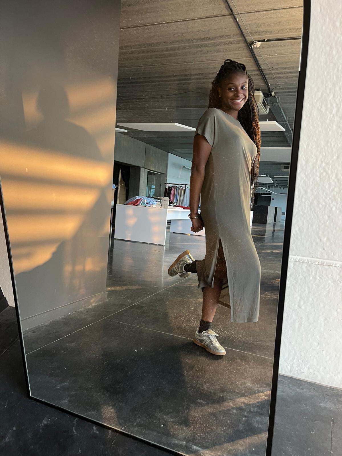 Victoire t-shirt kleedje khaki