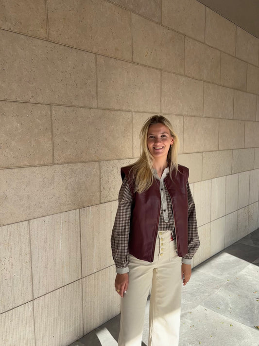 CECILE GILET BORDEAUX OMKEERBAAR