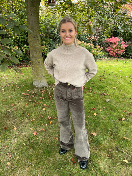 ELINE PULL MET COL TAUPE