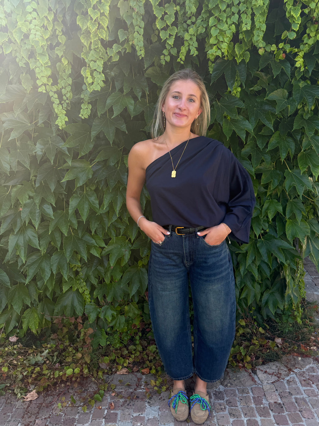 CLARA ONE SHOULDER MARINE