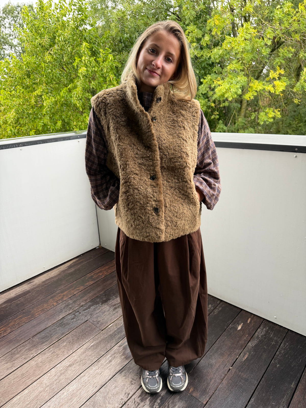 À VENDRE GILET RÉVERSIBLE HOPE MARRON