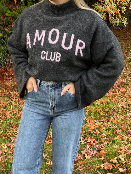 AMOUR CLUB TRUI CHARCOAL