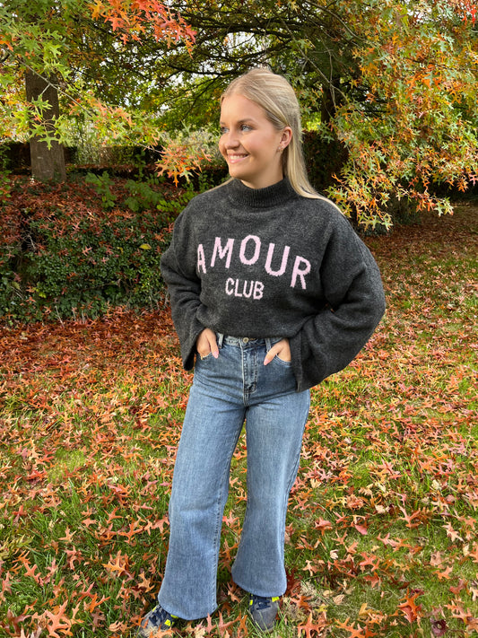 AMOUR CLUB TRUI CHARCOAL