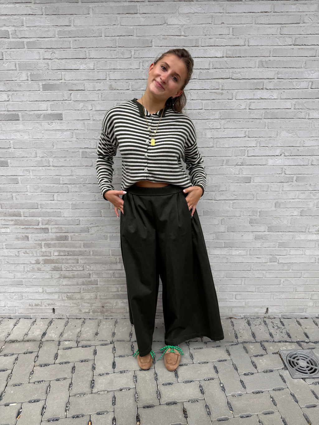 FELICE GILET KAKI/ECRU