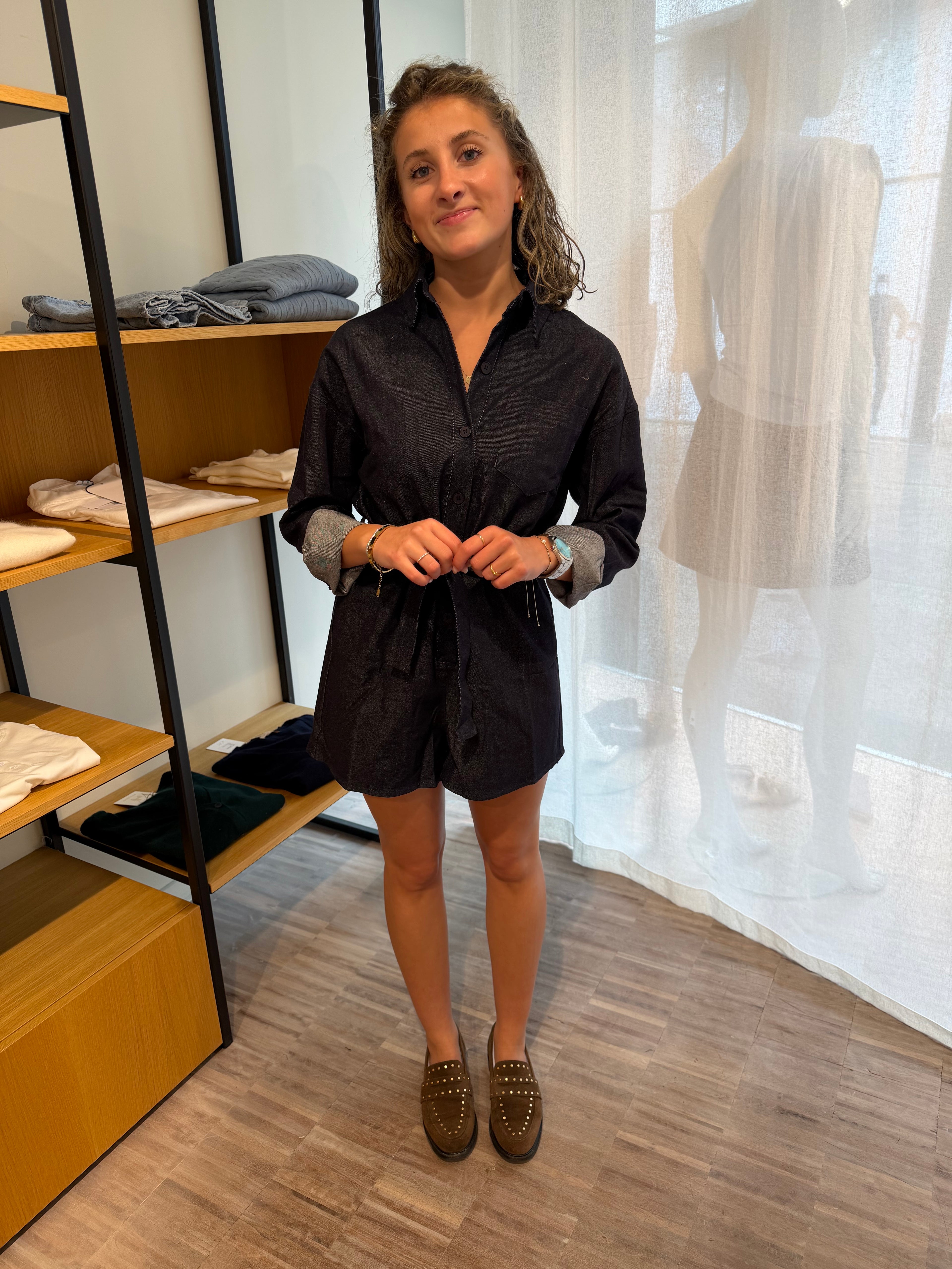 BIEKE PLAYSUIT DENIM