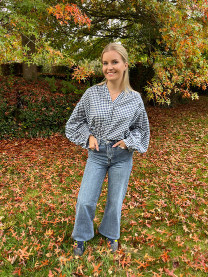 LILY BLOUSE BLAUW