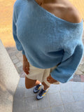 DAISY OFF SHOULDER BLAUW