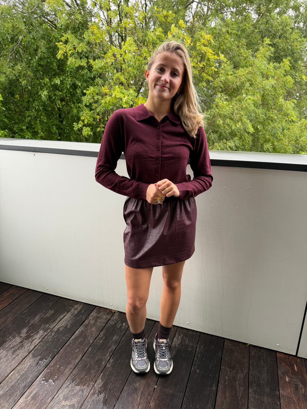JUPE LIDIA BORDEAUX