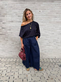 MICHELLE WIJDE BROEK BLAUW