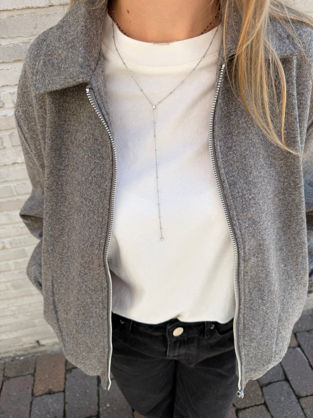 VESTE DE CAMPUS GRIS