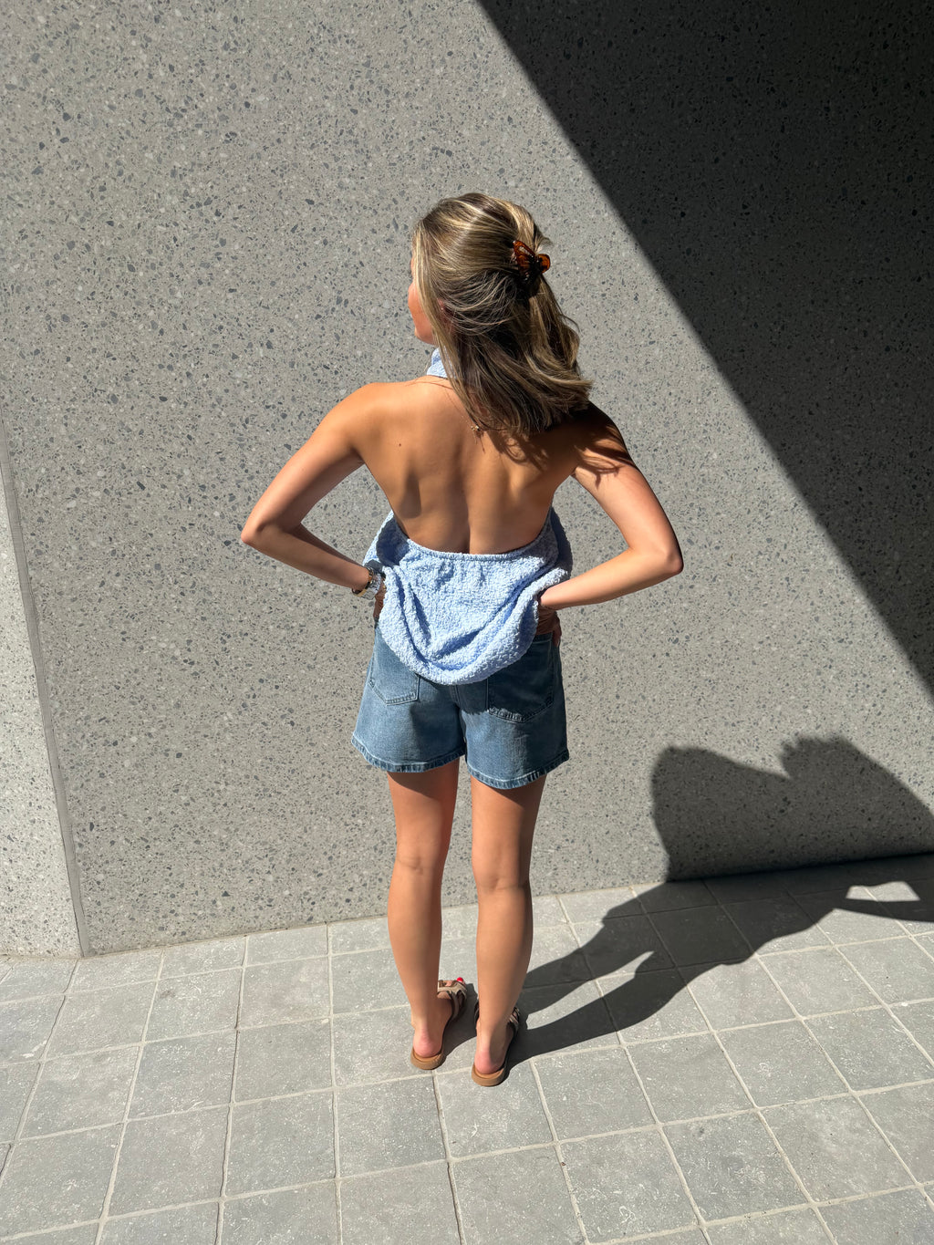 MIRANDA TOP LICHTBLAUW