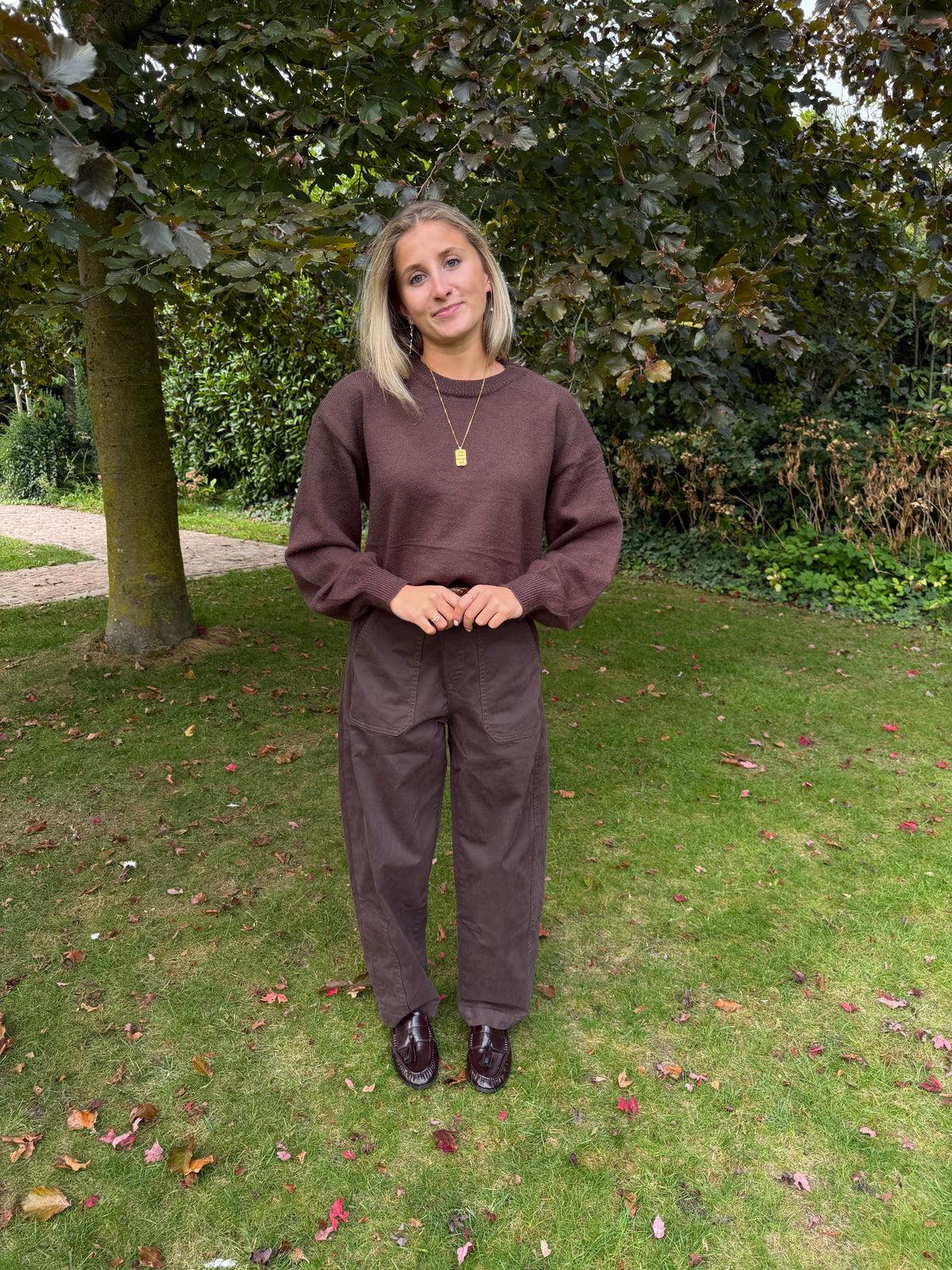 PANTALON OONA BARREL MARRON