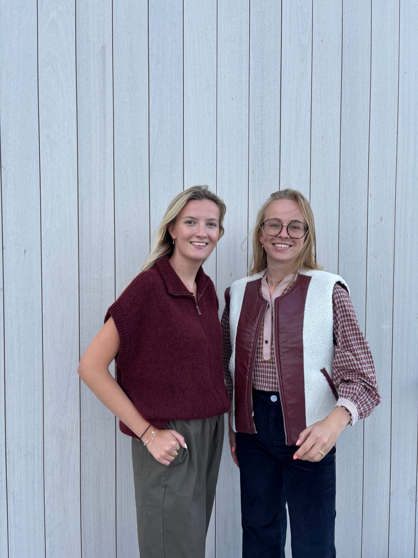 CECILE GILET BORDEAUX OMKEERBAAR