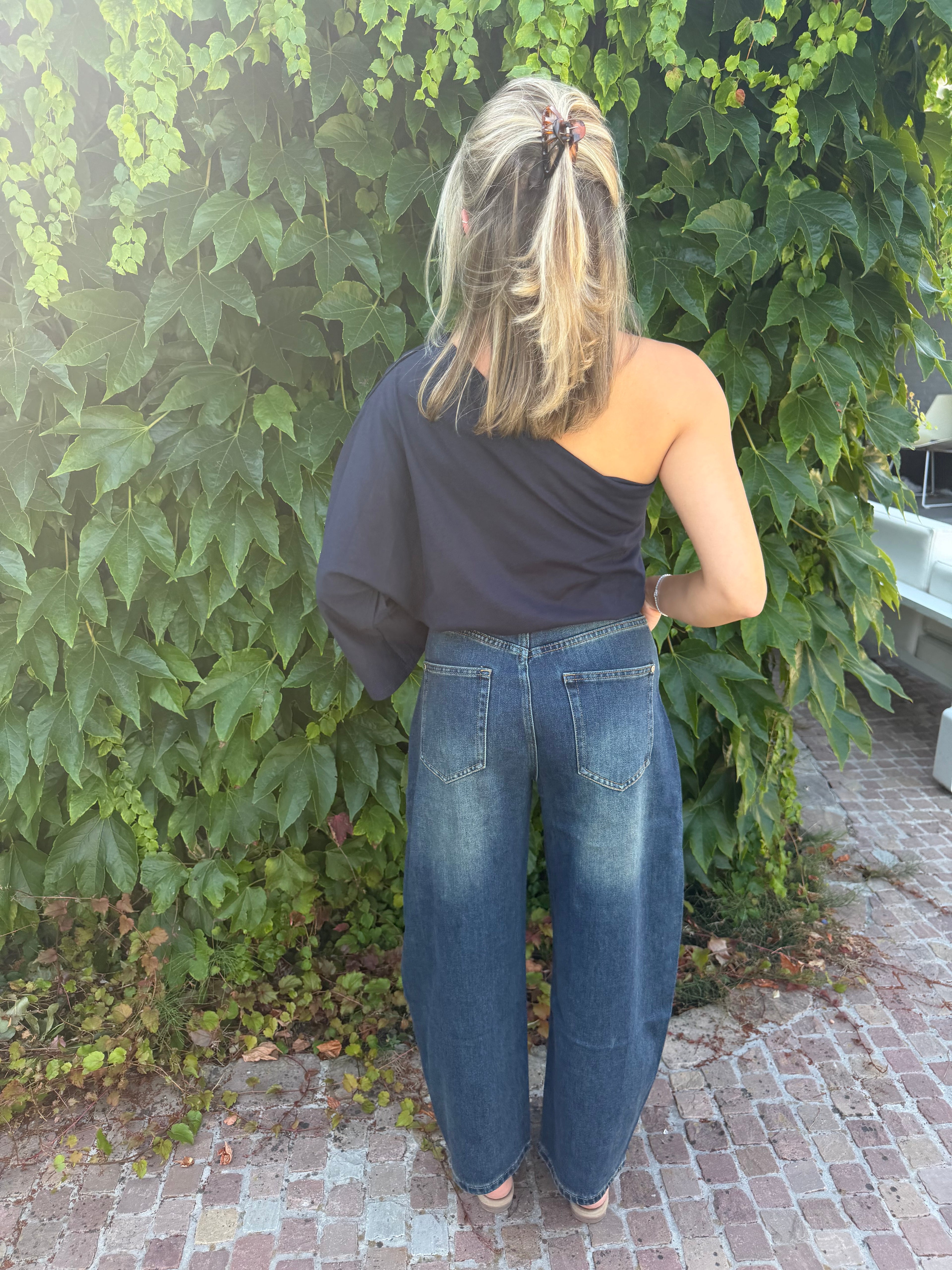 CLARA ONE SHOULDER MARINE