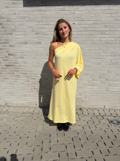 RUTH OFF SHOULDER JURK GEEL