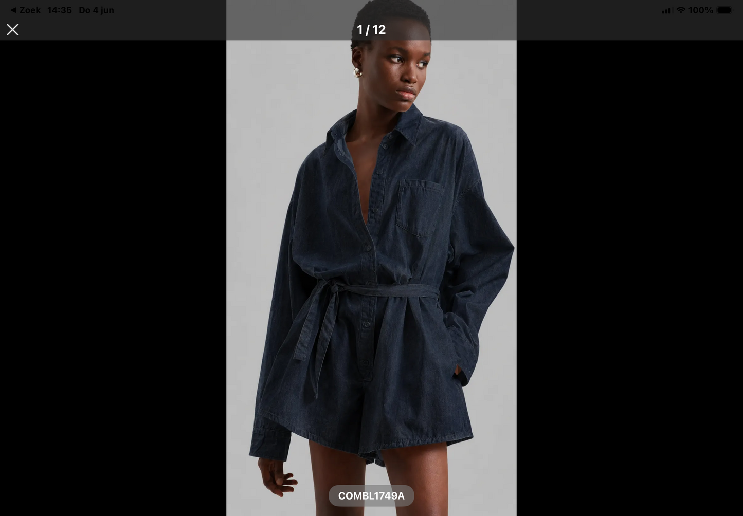 BIEKE PLAYSUIT DENIM