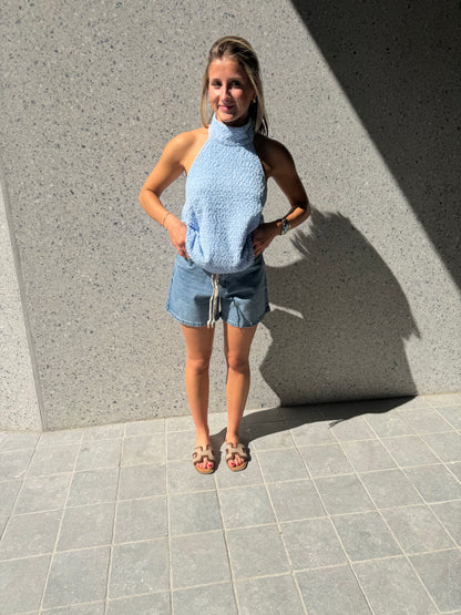 MIRANDA TOP LICHTBLAUW