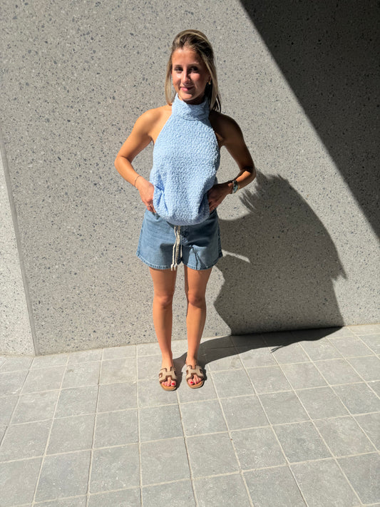 MIRANDA TOP LICHTBLAUW
