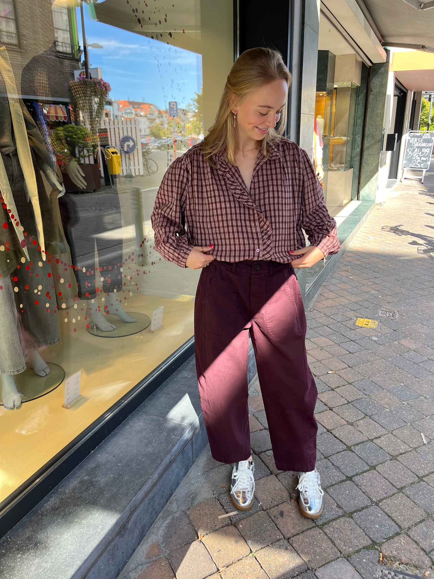 NOLA BLOUSE BORDEAUX