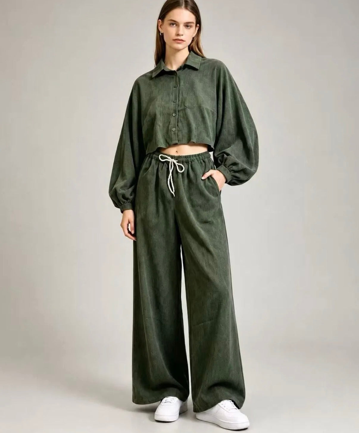 MAE VELOUR HEMD KAKI