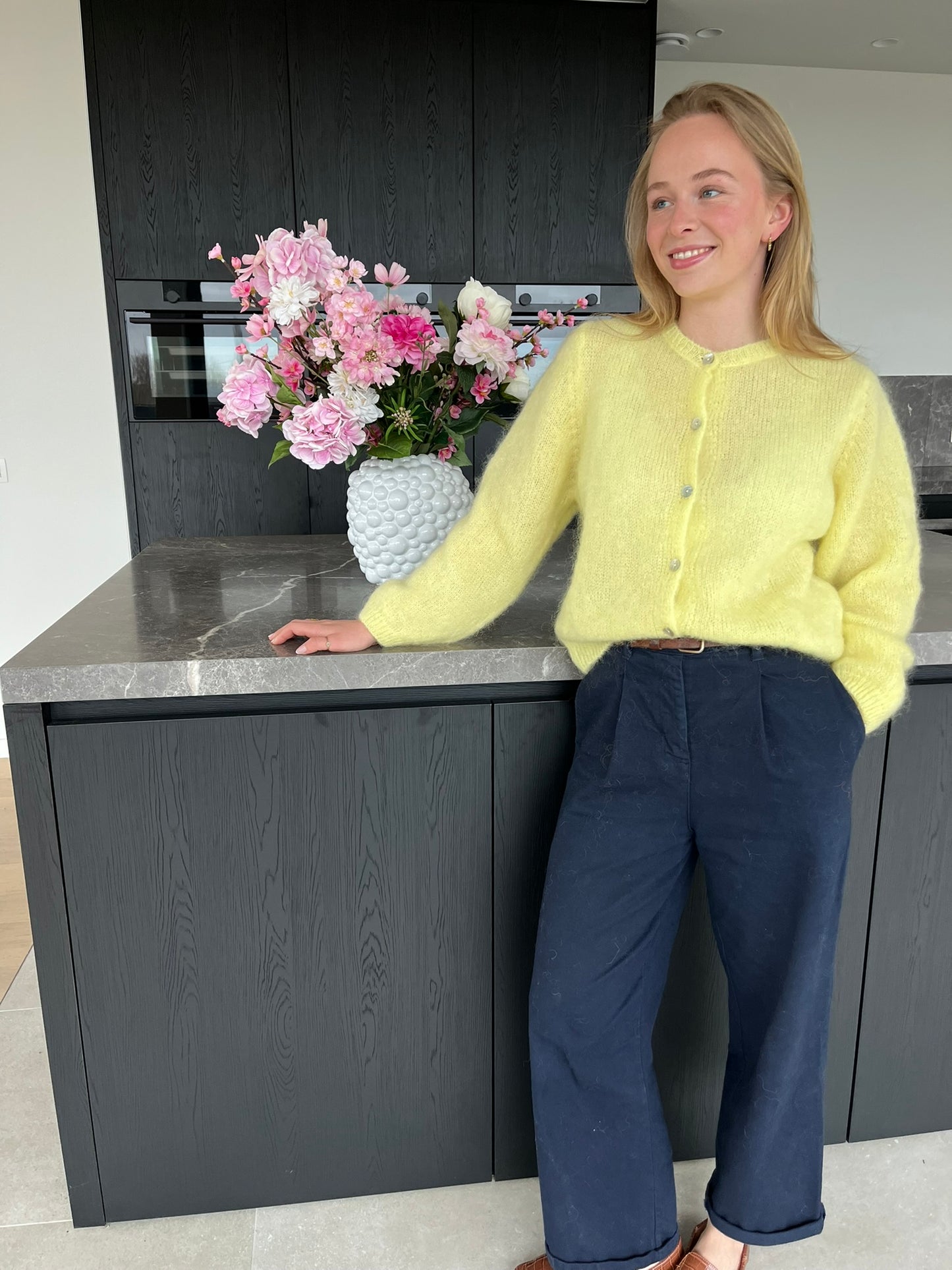 Mira mohair trui geel